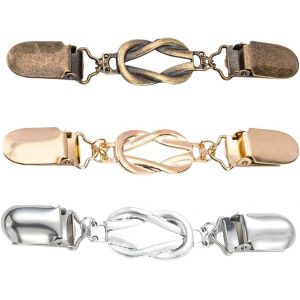 Kjdal-Lot De 3 Pinces &Agrave; Cardigan Vintage,Pinces &Agrave; Pull,Pinces &Agrave; Cardigan,Pinces &Agrave; Cardigan En Alliage,Pinces &Agrave; Col En M&eacute;tal,Pinces &Agrave; &Eacute;charpe Cr&eacute;atives En Cha&icirc;ne Pour Capes,Vestes Et Manteaux - Neuf