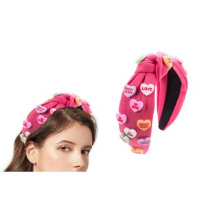 Bandeau &Agrave; N?Ud En Forme De C?Ur Pour La Saint-Valentin - Rose Rouge - Neuf