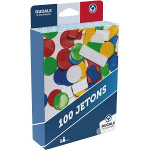 La Ducale- Boîte De 100 Jetons De Couleur-Jeu De Voyage, 10014695, Jaune - Neuf