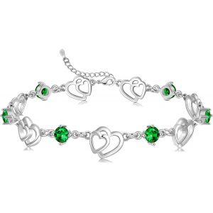 Eryi-Cadeau Femme La Saint-Valentin Bracelet Femme Argent Sterling 925 Bracelet Coeur Or Réglable Bracelet Breloques Bijoux Femme Cadeau Femme La Fête Des Mères Cadeau De Fin D'études - Neuf