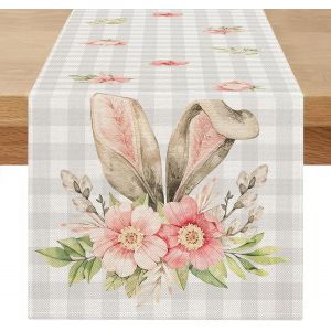 Eryi-Chemin De Table De Pâques Lapin 40 X 180 Table De Pâques Moderne Décoration Printemps Table De Cuisine Table De Salle À Manger Pour Cuisine, Ferme, Intérieur, Fête - Neuf