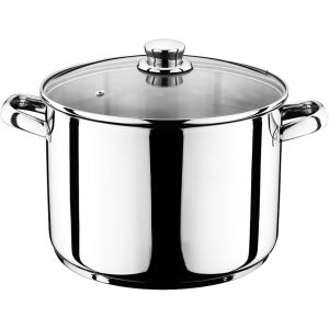 Casserole Universelle 14 Litres Avec Couvercle En Verre | Casserole En Acier Inoxydable | Marmite Universelle | Simmertopf Pour Sauces Pour Pâtes Et Ragoûts | Ragoût - Neuf