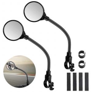 Rétroviseur De Vélo Pour Guidon - 2 Pièces Rétroviseur Grand Angle De Vélo,Miroir De Coffre-Dur 3d - Rétroviseur De Vélo Réglable Et Rotatif À 360° - Vélo - Neuf