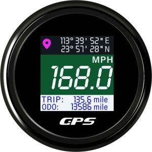 Compteur de Vitesse GPS avec Antenne GPS,Écran TFT Numérique,Odomcirculation,Affichage TRIP pour Voiture,Bateau,Moto,Yacht,2 Pouces,52mm,12V,24V-BN - Neuf