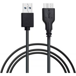 Câble Micro USB 3.0,2,5FT A Mâle vers Micro B Disque Dur Cable,5 Gbps Fil Synchronisation Compatible avec Toshiba Canvio,WD Western Digital My Passport Seagate LaCie HDD,Samsung S5/ Note 3 - Neuf