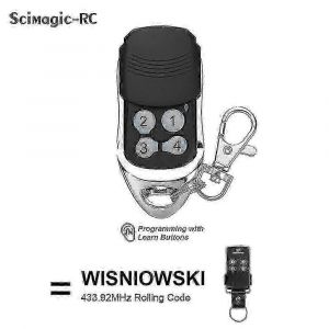 Dernier Wisniowski 433MHz 4-Channel Rolling Code Contrôleur d'ouvre-porte de garage avec télécommande - Neuf