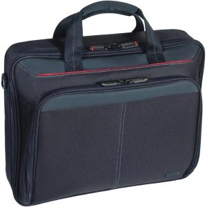 RFCBC-Classic Clamshell Sacoche pour Ordinateur Portable 15.6 Pouces, Sac à Bandoulière Homme Femme Confortable, Mallette Multi-Compartiment avec Poches ¿ Noir, CN31 - Neuf