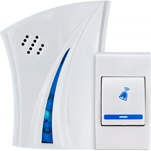 Kalanka-Sonnette Sans Fil Avec Portée De 100 M Et 32 Mélodies, Sonnette De Porte Avec Niveaux De Volume De 110 Db, Sonnette Avec Récepteur Plug-In Pour Appartements, Jardin, Sonneries - Neuf