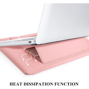 Housse Pour Ordinateur Portable En Cuir, Support R&eacute;glable Et Tapis De Souris, Compatible Avec Macbook 13 &Agrave; 14 Pouces, Macbook Pro/Air Surface Book, &Eacute;quip&eacute;e D'Une Pochette De Rangement[L2700] - Neuf