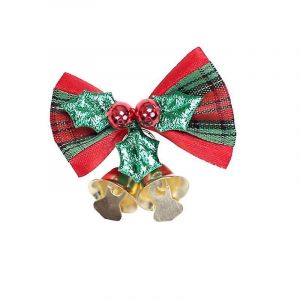 Mini Arc Avec Jingle Bells D&eacute;licat Arc Et Tranchantes Cloches Pour les Arbres de No&euml;l Decoration10pcs-vert - Neuf