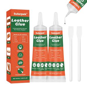 Mevronisshop-Colle Pour Cuir Extra Forte, 2 * 60 Ml Transparence &Eacute;tanche Colle Cuir, Pour Cuirs, Canap&eacute;, Veste, Portefeuille, Ceinture Et Chausssader. Solide, S&egrave;che Rapidement Et Tr&egrave;s Flexible - Neuf