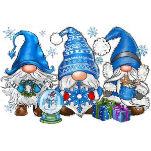Ayuhr-5d Noël Diamond Painting, Kit De Peinture Diamant Complet Gnomes, Diy Diamant Peinture Kit, Diamant Arts Craft Gnomes Artisanat Maison Décoration Murale Decor 30x40cm - Neuf