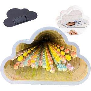 Veilleuse À Led En Forme De Tulipe - Décoration De Chambre À Coucher - Lampe De Chevet - Décoration De Bureau - Cadeau Créatif Pour Amis, Anniversaire, Fête Des Mères (Rose) - Neuf