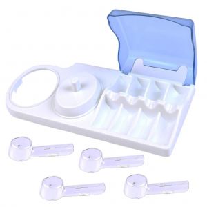Electric Toothbrush Holder,4 Toothbrush Head Covers,Compatible With Oral-B - Neuf