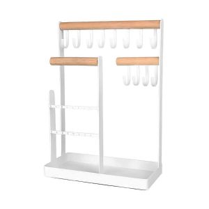 Organisateur De Bijoux Stand Collier Porte,Tour De Bijoux Rack Avec Plateau De Boucle D'oreille Et Trous,Colliers - Neuf