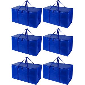 Jexnovashop-6 Pièces Sac Demenagement Kit Demenagement Cartons Déménagement Vetement Malle Rangement Couette Grand Caisse Rangement Plastique Jumbo Bag Housse Linge À Main - Neuf