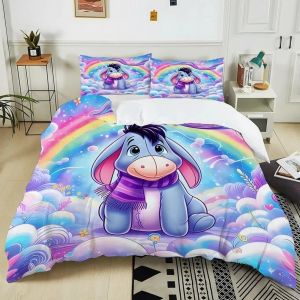 Parure De Lit Winnie L'ourson, Housse De Couette Et Taie D'oreiller, Motif Dessin Anime, Impression 3d, Pour Enfants, Garcon S Et Filles, 2 Ou 3 Pieces - Neuf