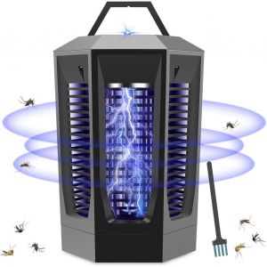 LETNERNY-4200VLampeAntiMoustiquelectriqueIntrieurEtExtrieurAvecCapteurDeLumireTueurDInsecteslectriqueUvPigeInsectesMosquitoKillerPourChambrePatioJardin - Neuf
