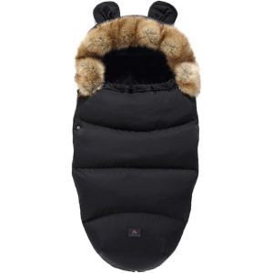 Asfasfq-Chancelière Poussette Universelle Confortable Sac De Couchage Bébé Hiver Chaud Imperméable Couverture Emmaillotage Pour Poussette, Landaus, Buggy, Siège Auto, Lits Bébé (Noir) - Neuf