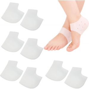 Kalanka-4 Paires De Prot&egrave;ge Talons En Gel,Manches De Talon En Silicone Prevents Foot Cracking, Talonnettes &Agrave; Talon Plantar Cushioned Heel,Tasses De Talon Pour Hommes Et Femmes - Neuf