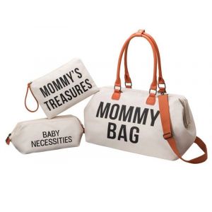 Ensemble De 3 Sacs À Langer Avec Bandoulière Beige - Neuf