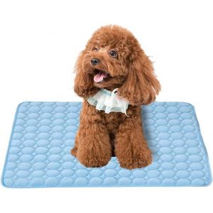 L'&eacute;t&eacute; Pet Mat (Couverture Bleue - M: 60 X 50 Cm), De Refroidissement Tapis Pour Chiens Et Chats, Accessoires Pour Animaux De Compagnie, De La Glace Soie Tapis De Refroidissement Cool Tapis De, Tapis De Refroidissement D'&eacute;t&eacute; Pour Les Chiens - Neuf