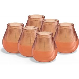 BOLSIUS - Citronnelle ¿ Bougie de patio ¿ Extérieur ¿ Parfumée ¿ Jaune ¿ 40 heures de combustion ¿ Lot de 6 - Neuf