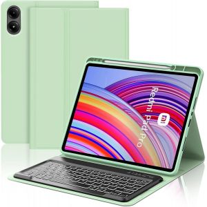 Clavier Pour Redmi Pad Pro 12.1 Pouces 2024/Poco Pad 12.1"", Azerty Français Clavier Rétroéclairé Bluetooth Détachable Avec Fente Pour Stylo Pour Tablette Redmi Pad Pro 12.1"", Vert Clair[Z1745] - Neuf
