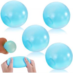 KAL-Boules De Plafond Collantes, 4Pcs Balle Anti-Stress Collante Luminescentes, Boules Cibles Collantes, Boules De Plafond Adhésives Phosphorescentes, Boule Collante Rougeoyante, Pour Enfants Et Adul - Neuf