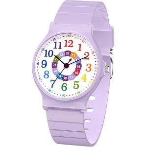 Jgd-Montre Analogique Pour Enfants, Montre Sportive &Eacute;tanche 30m Pour 5-16 Ans, Montre Enfant Facile &Agrave; Lire, Cadeau D'anniversaire Pour Enfant, Cadeau De No&euml;l - Neuf