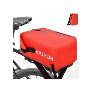 Sacoche De V&eacute;lo Porte-Bagages 18l Imperm&eacute;able Transformable En Sac &Agrave; Dos Cyclisme V&eacute;lotaf Avec &Eacute;l&eacute;ments R&eacute;fl&eacute;chissants Rouge Pvc - Neuf