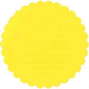 Lot de 100 voiles de fée en Tulle Organza Ronds pour bonbonnières, dragées (Jaune), 24 cm - Neuf
