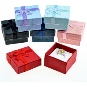 Boite Cadeau De Bague En Carton Boîtes Cadeaux Bijoux De Carrées Avec Couvercle Et Mousse,Coffrets Cadeaux Avec Fentes Pour Bagues Boucles D'oreilles Présentation De Bijoux 6 Pièces - Neuf