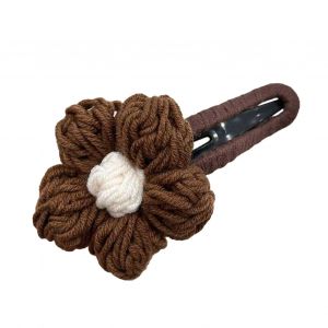 Pince À Cheveux Pour Femmes, Tissée À La Main, Décoration Florale, Épingle À Cheveux Avec Fil Doux, Épingle À Cheveux Polyvalente, Accessoires Pour Cheveux-Café Noir - Neuf