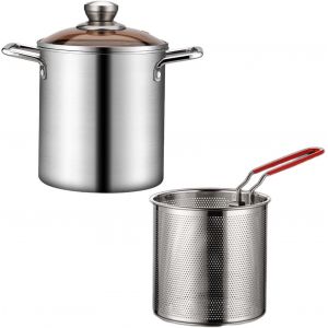 Petite Friteuse, Mini À Soupe Pour Friteuse À, Mini Friteuse Japona Pour Frites, Pilons, Viande Séchée, Avec Panier À Friteuse - Neuf