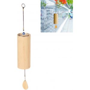 MEVRONISSHOP-Carillon &eacute;olien en bambou, carillon &agrave; vent japonais en bambou, cloche &agrave; vent avec pendule &agrave; vent, carillon &eacute;olien en bois, carillon &eacute;olien Wi/nd pour jardin, Win/d Chim/es ext&eacute;rieur, ins - Neuf
