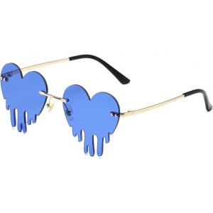 Lunettes De Soleil Vintage En Métal Sans Monture Pour Femme Et Homme - Neuf