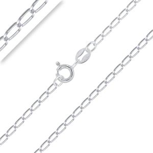 Kal-- Chaîne Maille Cheval 1.4 Mm Argent 925/1000 Rhodié 40-45-50-55-60 Cm - Neuf