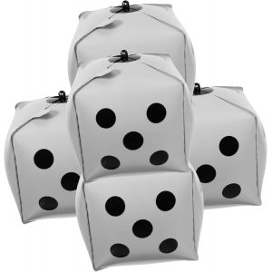 SJZG-Lot De 5 Ballons En Aluminium Avec D&eacute;s En Forme De D&eacute;s Pour D&eacute;coration De F&ecirc;te - Neuf