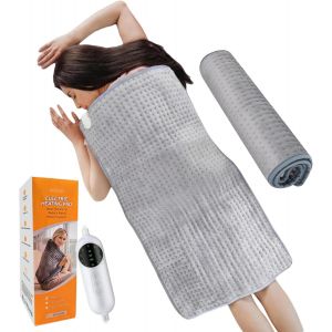 Coussin Chauffant, 50x100 cm Coussins Chauffants Tr&egrave;s Grands, l'arr&ecirc;t Automatique et les 10 Niveaux de Chaleur, Le Coussin R&eacute;chauffant pour Soulager les Douleurs du Dos, du Cou et des &eacute;paules - Neuf