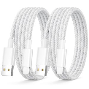KALANKA-Cable USB C 1M 2Pack, Cable iPhone 17 16 15 Voiture Carplay C&acirc;ble Android Auto, C&acirc;ble USB vers USB C cable Chargeur USBC Tress&eacute; cable Type C Cordon pour iPhone 15 16 17 Pro Max/15 16 Plus/16E - Neuf