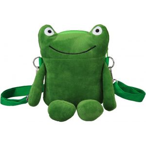 RFCBC-Sac à bandoulière en peluche grenouille cartoon, Mini sac à épaule mignon, Design de jouet en peluche, Cadeau unique pour femmes, pour extérieur et quotidien - Neuf