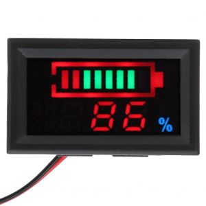 Testeur de tension et d'electricite numerique a LED YB27VE pour voiture electrique, affichage de la puissance de la batterie, voltmetre (batterie plomb-acide 72 V) - Neuf