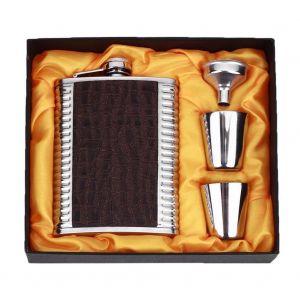 Flasque De 227 Ml, Mini-Gobelet À Vin Rouge Avec 1 Entonnoir Et 2 Tasses Pour Pique-Niques En Camping - Neuf