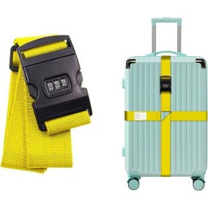 Nzqaf-Sangles De Bagage Réglables Avec Boucle Sangles De Valise Voyage Avec Code Pour Valise Bagage Sac De Voyage Accessoire - Neuf