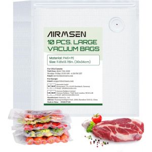 Fresh & Save Lot De 10 Sacs Sous Vide Assortis Pour La Conservation Des Aliments,La Préparation Des Repas Ou La Cuisson Sous Vide-5 L (35 X 30 Cm) - Neuf