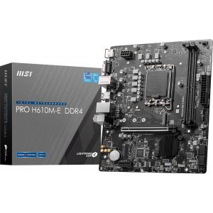 ChenQuanSarl-Pro H610M-E Ddr4 Carte Mère, Micro-Atx - Pour Processeur Intel De 14E, 13E Et 12E Gén., Lga 1700 - Ddr4 Memory Boost 3200Mhz/ , Pcie 4.0 X16, M.2 Gen3 - Neuf