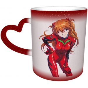 Neon Genesis Evangelion Asuka Langley Soryu Anime Ceramic Heat Sensitive Color Changing Coffee Mug Starry Sky Travel Mug Coffee Mugs & Coffee Cups - Neuf
