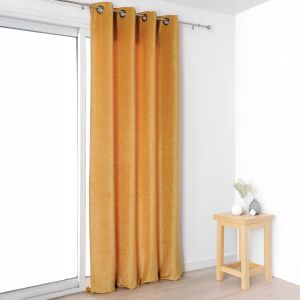 Rideau Effet Velours Velout&eacute; Uni - Neuf