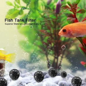 Hjlian Lot De 50 Boules Filtrantes Bioporeuses Biochimiques En Coton Pour Aquarium Et Bassin, 76 Mm - Neuf